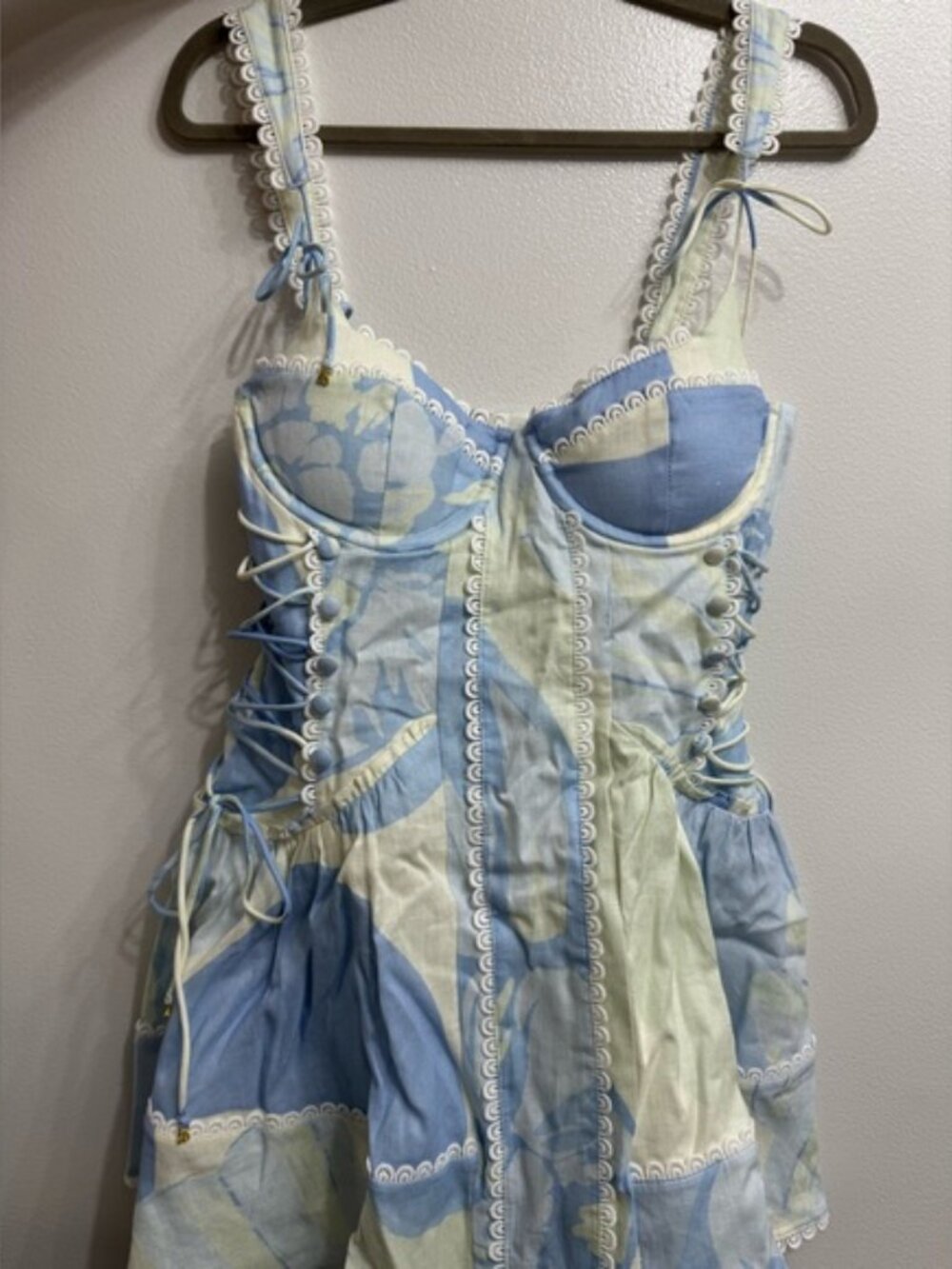 Nicolina Dress - Il Lido  (Zaco) Blue and White Mini Dress - Picture 10 of 10